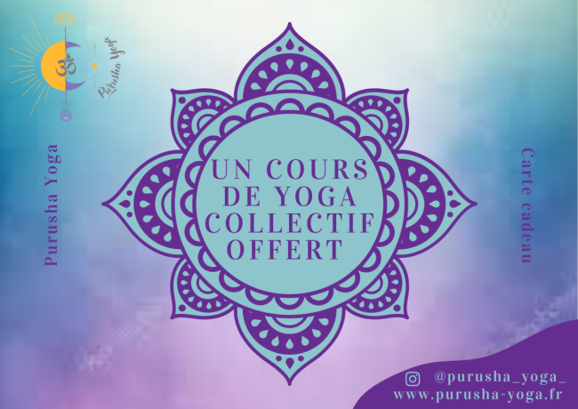 Carte cadeau yoga cours collectifs présentiel