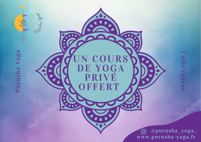 Carte cadeau yoga cours privé en ligne 